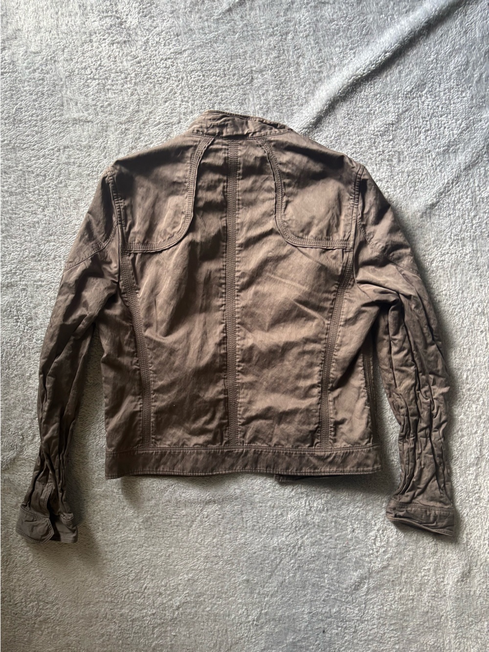 Elie Tahari‎ Brown Utility Jacket Military Safari Moto Minimalist - Picture 2 of 8